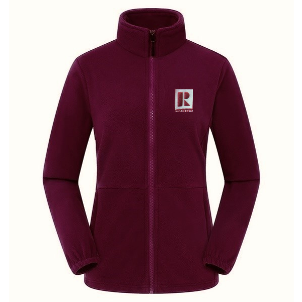 Womens burgundy fleece outlet jacket