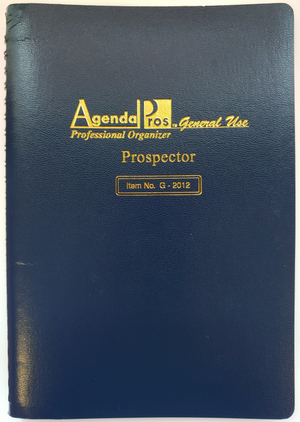 Agenda Pros, Prospector, Non-Dated Planner (G-2012), 5.5x8.5, Wirebound