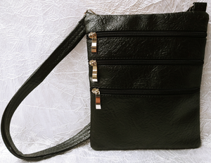 Leather Multi-Zipper Bag