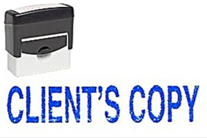 Stamp, Client's Copy - Agent Copy - Broker Copy