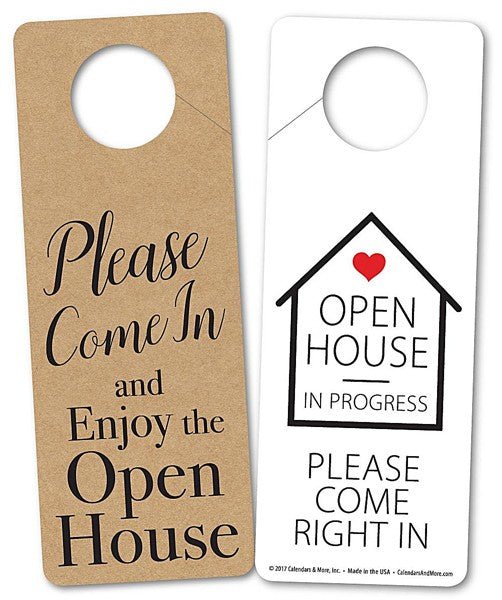 Door Hanger, OPEN HOUSE IN PROGRESS, PLEASE COME IN - Realty Supply Center