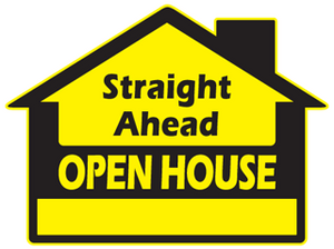 Closeout - House Shaped Sign, 17" x 23", Corrugated
