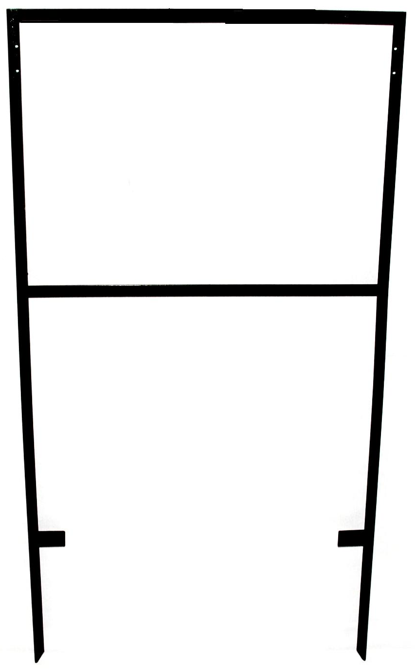 Metal H-Frame, No Rider Area, Black - Realty Supply Center