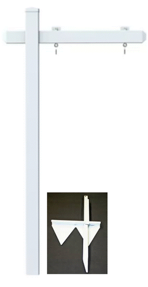 L-Frame, Metal Sign Post With Anchor, 64" Tall