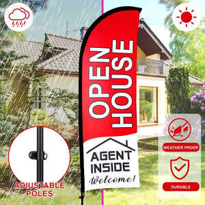 Open House Feather Flag w/ Carrying Case