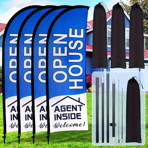Open House Feather Flag w/ Carrying Case