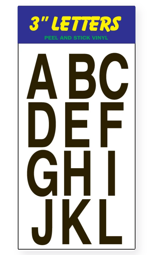 3" Sticker Set, Letters
