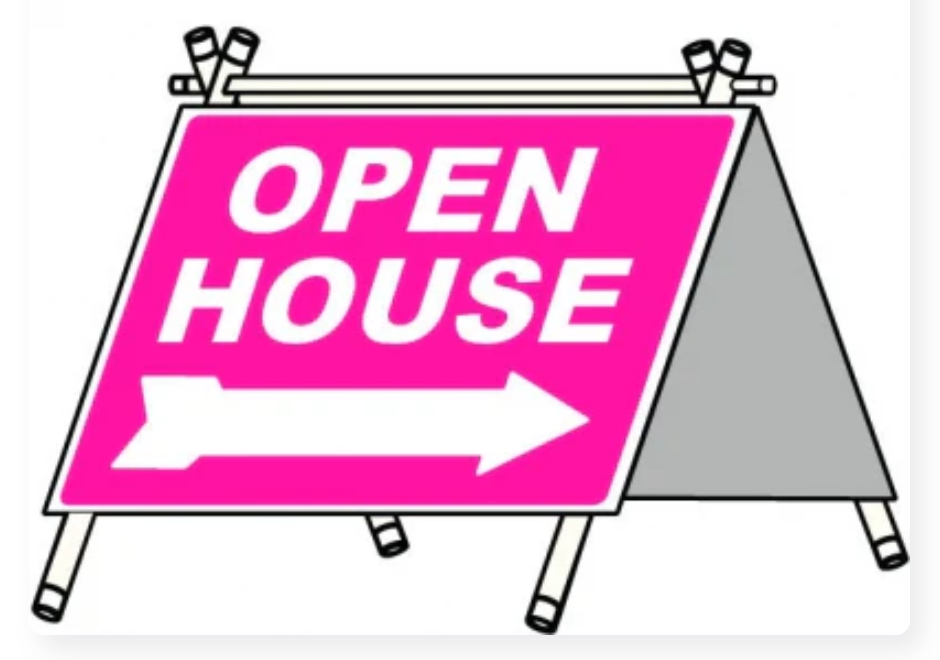 A-Frame, 18"x24" PVC Frame with PVC Sign - OPEN HOUSE
