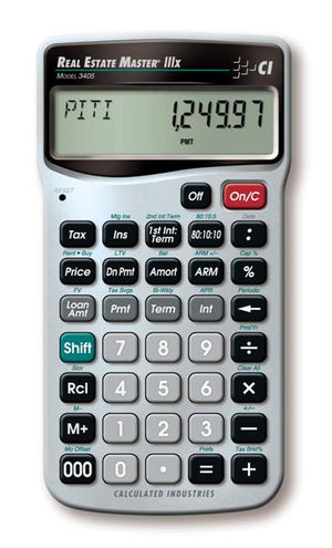 Real Estate Master IIIx Calculator - Model 3405