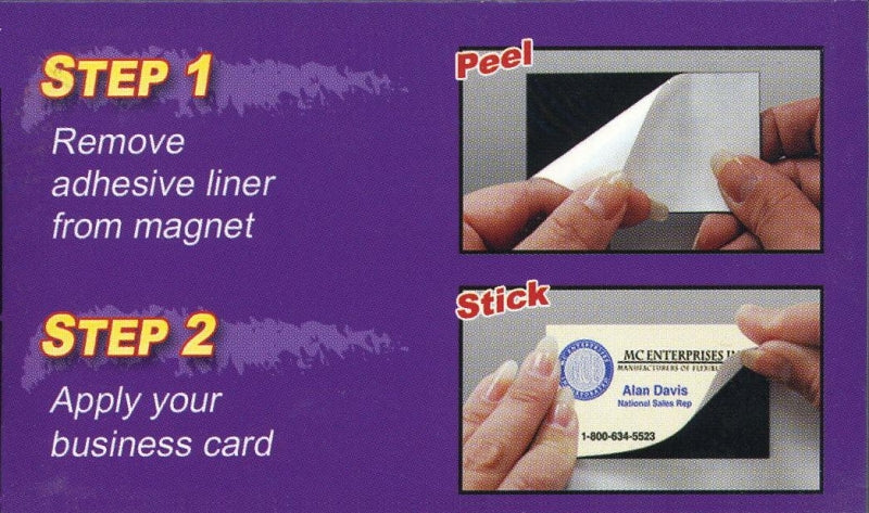 Peel and Stick Adhesive Business Card Magnets