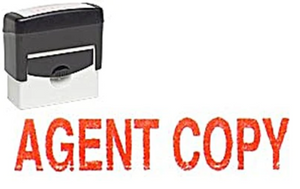 Stamp, Client's Copy - Agent Copy - Broker Copy