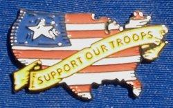 USA Pin "Support Our Troops"