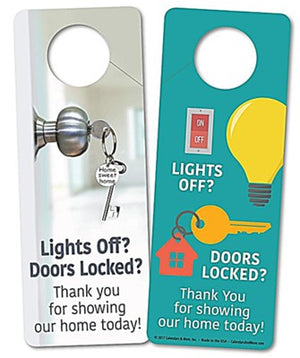 Door Hanger, REALTORS: LIGHTS OFF? DOORS LOCKED?