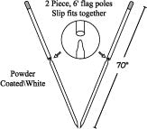 Metal Pennant Pole
