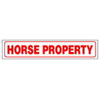 Rider, PVC, 6" x 24", HORSE PROPERTY